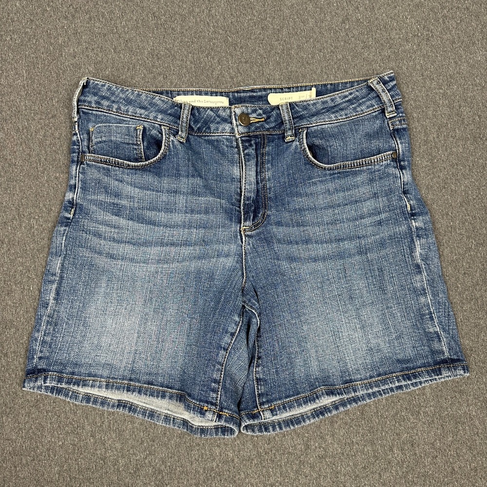 Pilcro and the Letterpress Anthropologie Script Denim Jean Shorts Womens Size 30